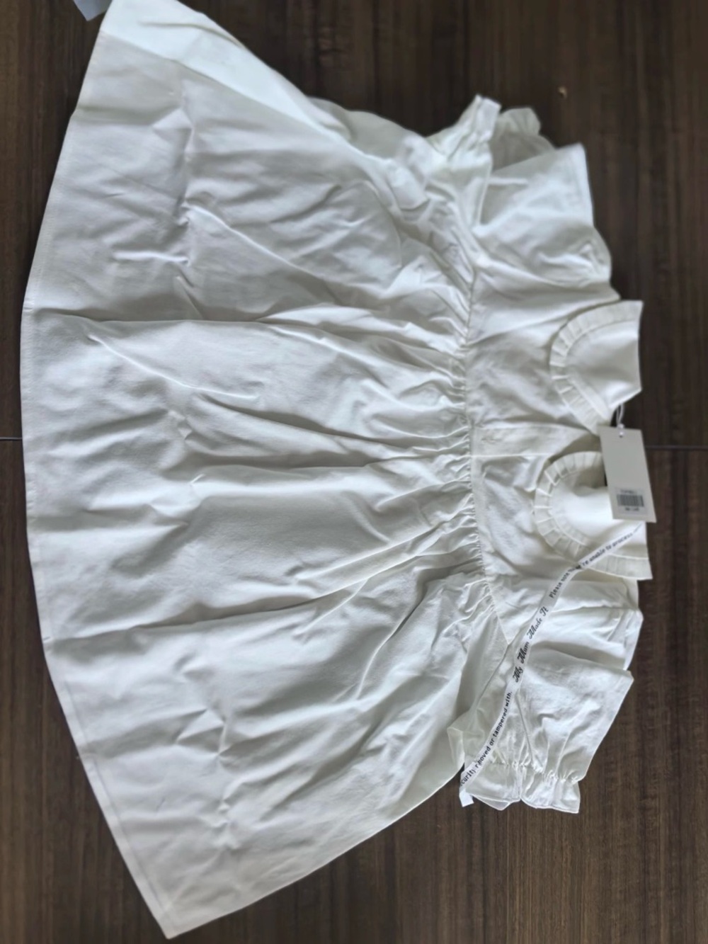 MY MUM MADE IT Babydoll Top - White Cotton - Picture 6 of 8